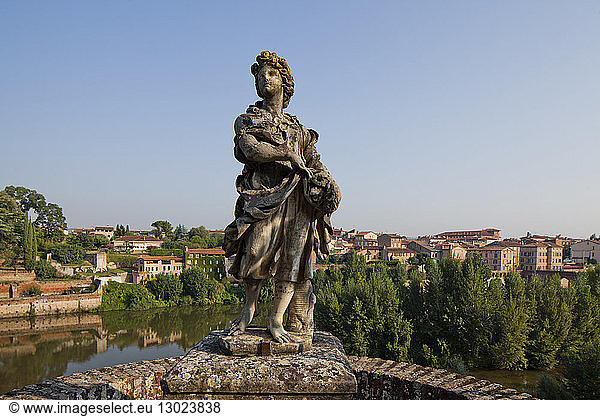 France,  Tarn,  Albi,  the episcopal city,  listed as World Heritage by UNESCO,  sculpture in the garden of the Palais de la Berbie