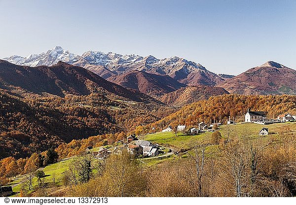 France  Ariege  Cominac  the Garbet valley and the Valier peak  Couserans