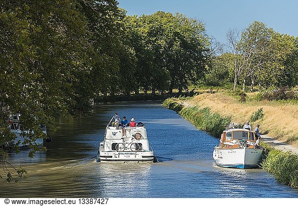 France  Aude  Saint-Nazaire-d'Aude  Canal du Midi listed as World Heritage by UNESCO