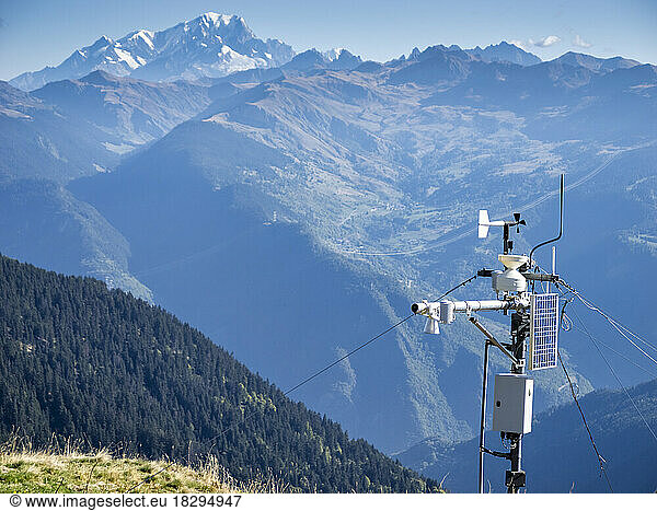 France  Auvergne-Rhone-Alpes  Environmental measuring station in Vanoise National Park