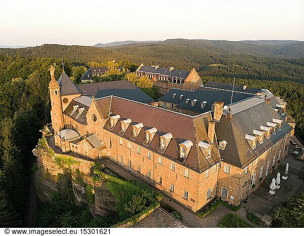 France Bas Rhin Ottrott Mont Sainte Odile Sainte Odile convent (aerial view)