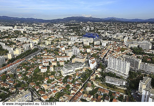 France Bouches du Rhone Marseille Chutes Lavie (aerial view) district