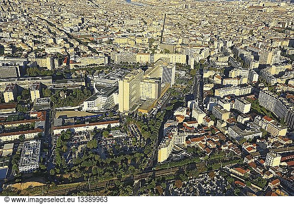 France  Bouches du Rhone  Marseille  Saint Pierre  La Timone Hospital (aerial view)
