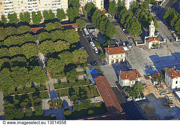 France  Bouches du Rhone  Marseille  15th district  St Louis  site of the Stockyards  the Second Chance School (aerial view)