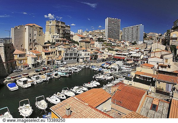France  Bouches du Rhone  Marseille  Vallon des Auffes  a small harbour in Marseille center town