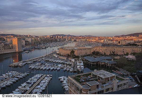 France Bouches du Rhone Marseille Vieux Port Fort Saint Jean