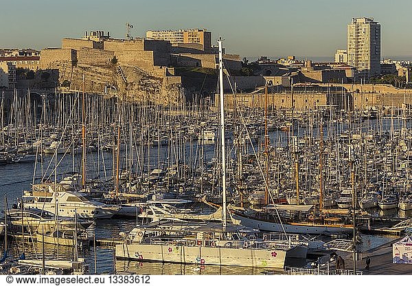 France Bouches du Rhone Marseille Vieux Port Saint Nicolas citadel Historical Monument strong Entrecasteaux (17th century)