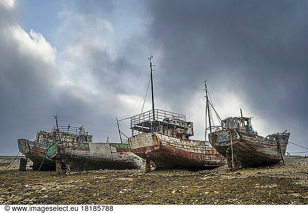 France  Brittany  Camaret-sur-Mer  Clouds over ship cemetery