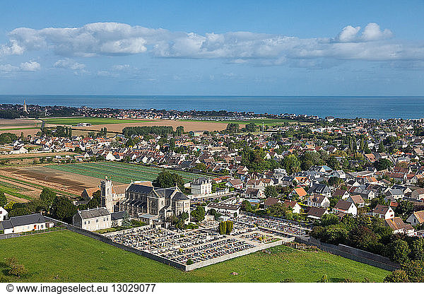 France  Calvados  Luc sur Mer (aerial view)