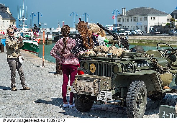 France  Calvados  Port en Bessin  commemoration of the June 6 1944  69th anniversary  Jeep Willys
