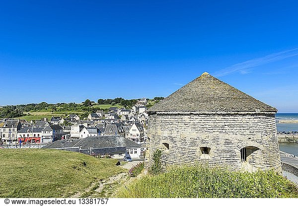 France  Calvados  Port en Bessin  Vauban Tower built in 1694 by architect Benjamin Combes to oversee privateers and prevent English invasions