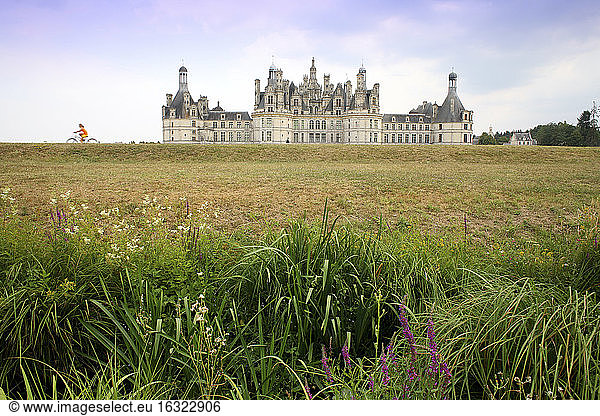 France  Chambord  view to Chateau de Chambord