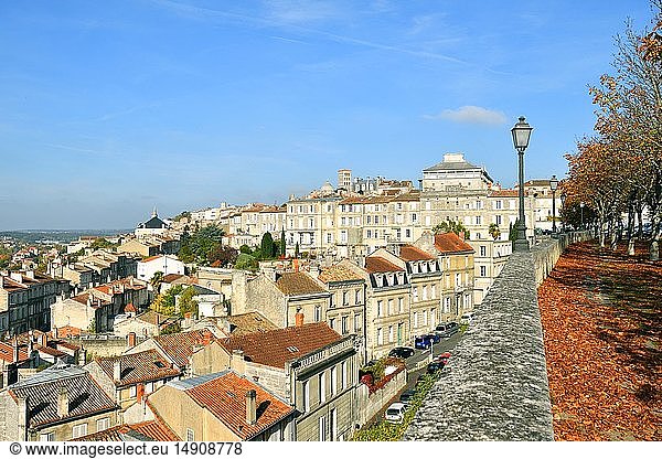 France  Charente  Angouleme  the old city with St Pierre cathedral seen from the city walls