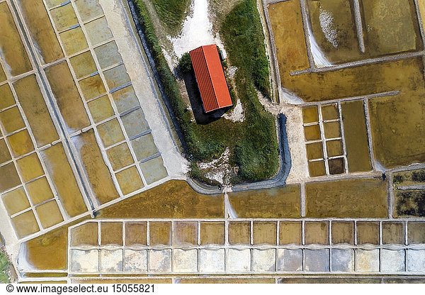 France  Charente-Maritime  Oleron island  Port of Salines  Grand Village (aerial view)