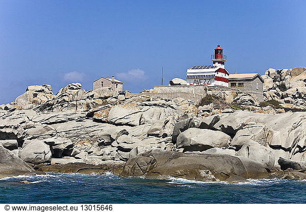 France  Corse du Sud  lighthouse of Lavezzi Islands