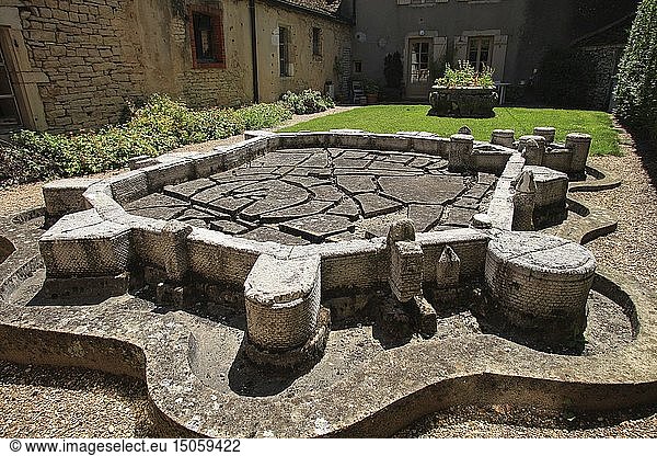 France Cote d'Or Beaune representation of the ramparts of Beaune at the wine museum