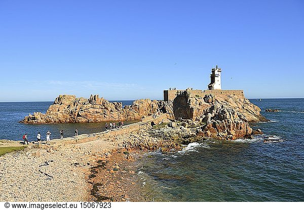 France  Cotes d'Armor  Ile de Breha  lighthouse at Pointe du Paon