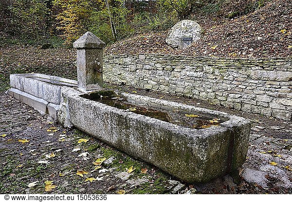 France Doubs Mancenans Lizerne source and fountain of GODA
