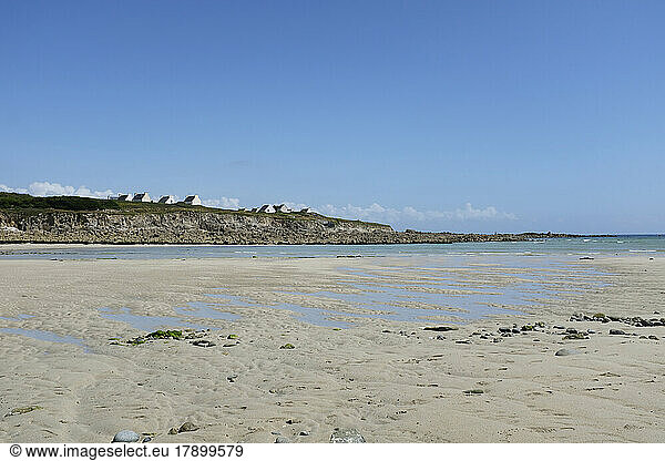 France  Finistere  Audierne  Empty beach in summer