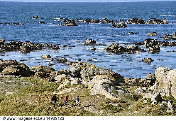 France  Finistere  Brignogan Plages  the coastline of Kerlouan and the coast of the Legends in the heart of Country Pagan
