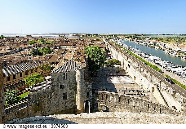 France  Gard  Aigues-Mortes  medieval city  ramparts and fortifications surrounded the city