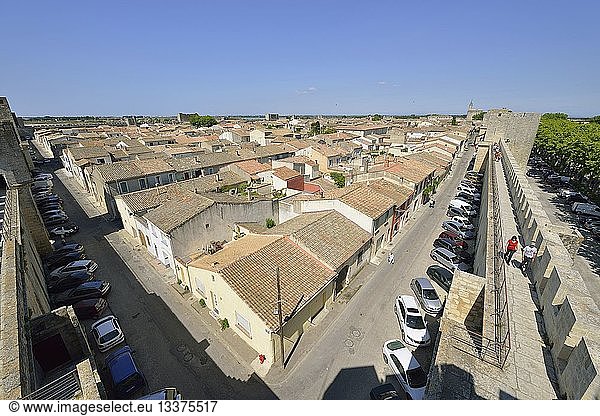 France  Gard  Aigues-Mortes  medieval city  ramparts and fortifications surrounded the city  the Constance tower