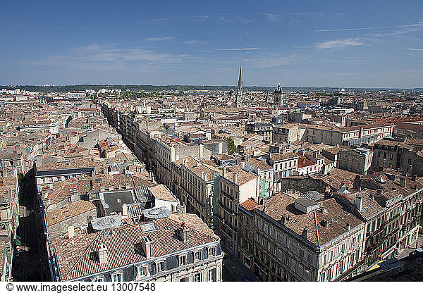 France  Gironde  Bordeaux  from the top of the tower Pey Berland