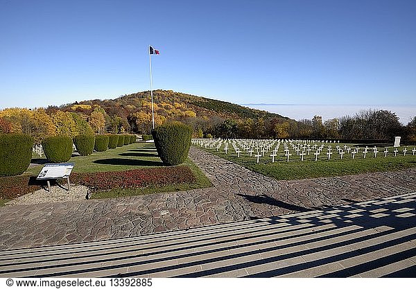 France  Haut Rhin  Hautes Vosges  Hartmannswillerkopf or Vieil Armand  National Cemetery of the First World War  cemetery  French soldiers  cross