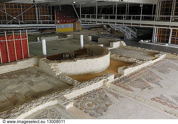 France  Herault  Loupian  Gallo Roman villa a few kilometres south of the Via Domitia  excavations have revealed the remains of a Gallo Roman villa very rich in mosaics