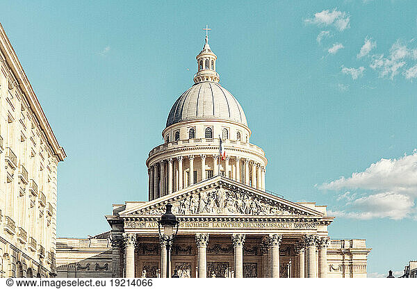 France  Ile-De-France  Paris  Facade of Pantheon
