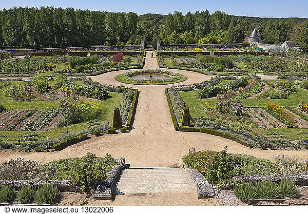 France  Indre et Loire  Chancay  Valmer castle  garden conservatory