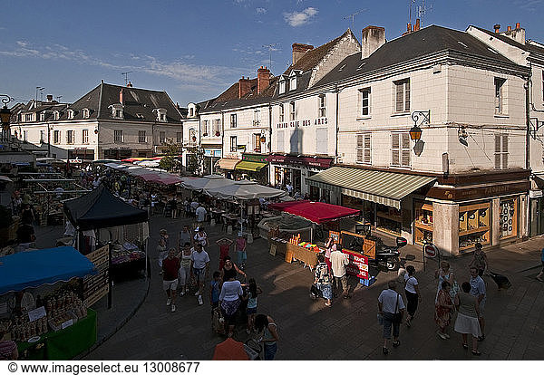 France  Indre et Loire  Loches  market