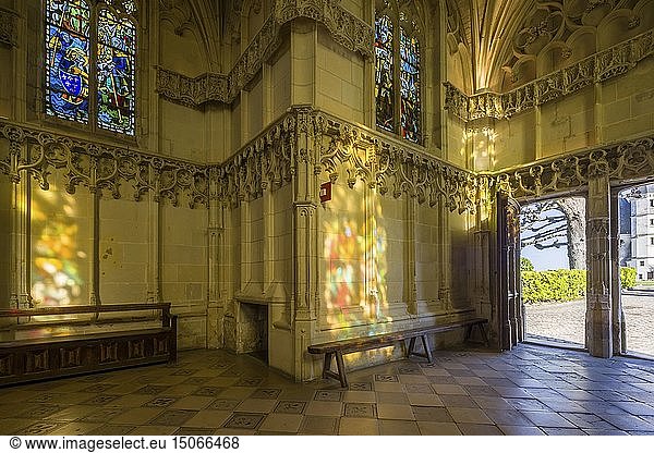 France  Indre et Loire  Loire valley listed as World Heritage by UNESCO  Amboise  Amboise castle  Saint Hubert chapel where is buried Leonardo da Vinci