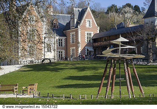 France  Indre et Loire  Loire valley listed as World Heritage by UNESCO  Amboise  Castle Clos Lucé  last home of Leonardo da Vinci and the Archimede screw