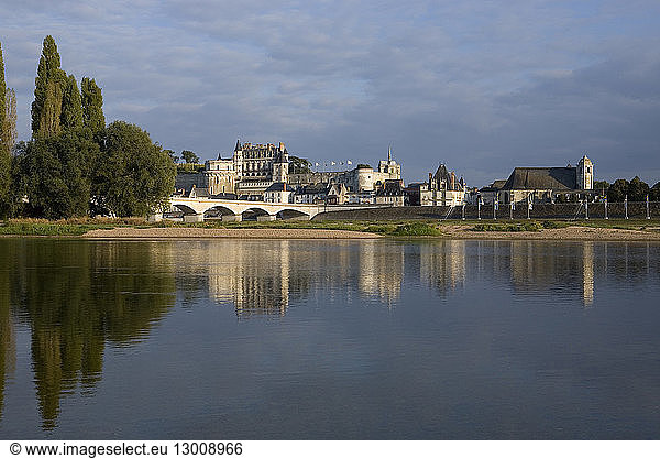 France  Indre et Loire  Loire Valley listed as World Heritage by UNESCO  Chateau d'Amboise  the Royal castle on Loire River banks