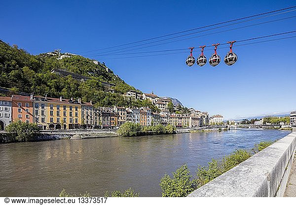 France  Isere  Grenoble  the Bastille cable car or the Bubbles  the first urban cable car in the world