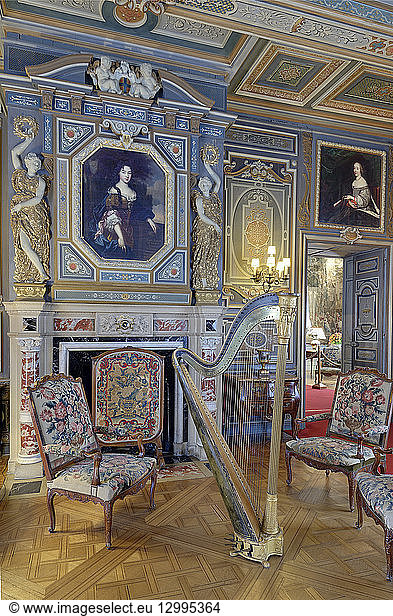 France  Loir et Cher  Loire Castles  Chateau de Cheverny  the grand salon
