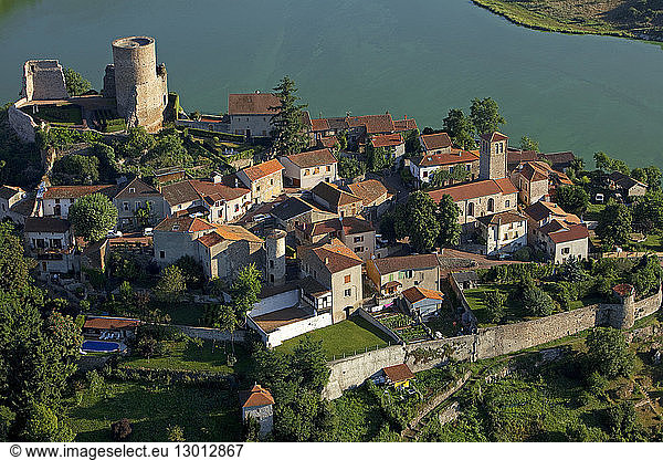 France  Loire  St Jean St Maurice sur Loire (aerial view)