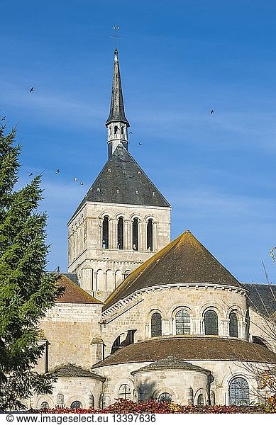 France  Loiret  Loire Valley listed as World Heritage by UNESCO  Saint Benoit sur Loire  the Benedictine Saint Benoit abbey or Fleury abbey