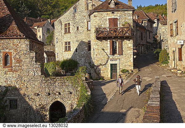 France  Lot  Lot Valley  Saint Cirq Lapopie  labelled Les Plus Beaux Villages de France (The most beautiful villages of France)
