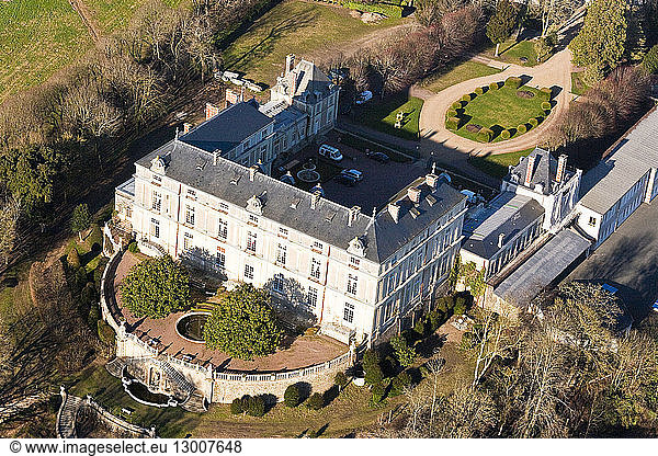 France  Maine et Loire  Maulevrier castle Colbert (aerial view)