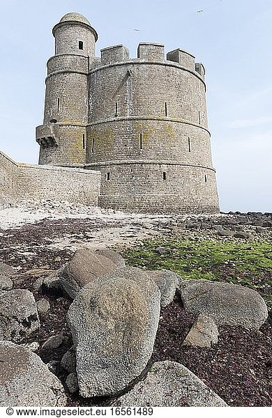 France Manche Cotentin Tatihou Island Vauban Tower dating from 1694 listed as World Heritage by UNESCO