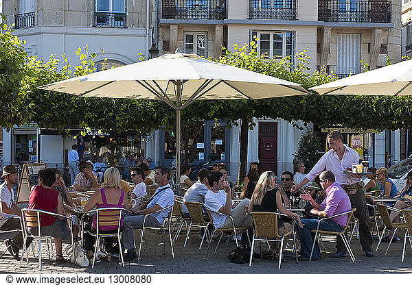 France  Marne  Reims  Place du Forum  terrace bar