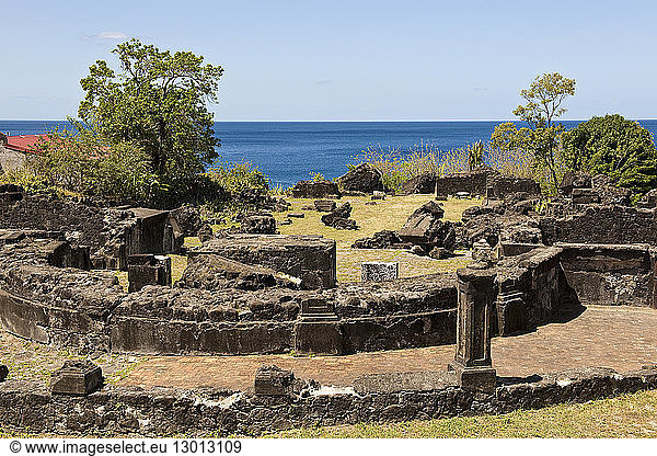 France  Martinique (French West Indies)  St Pierre  ruins of Fort church  registered as historic monument