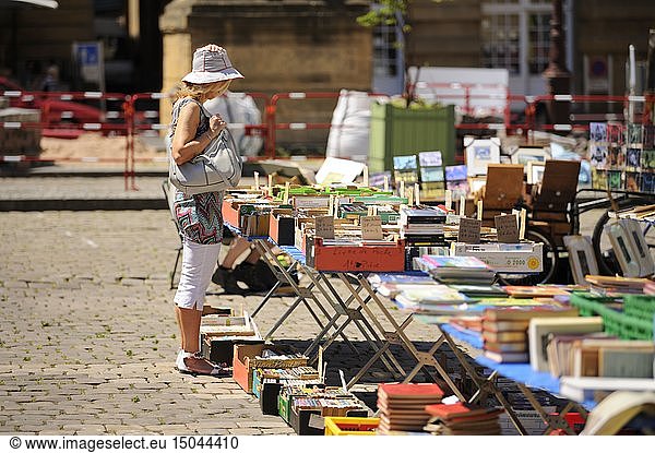 France  Moselle  Metz  woman loocking at books