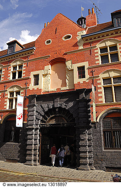 France  Nord  Lille  gate and façade of the Hospice Comtesse in the neighborhood of Lille