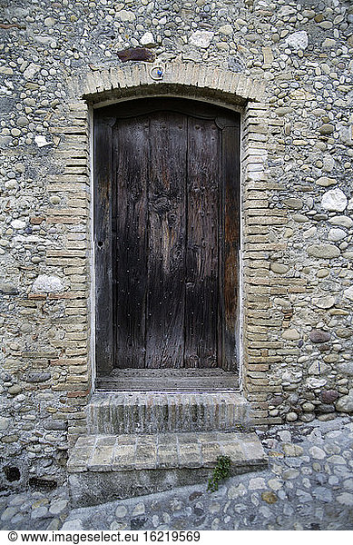 France  Old door of antique house