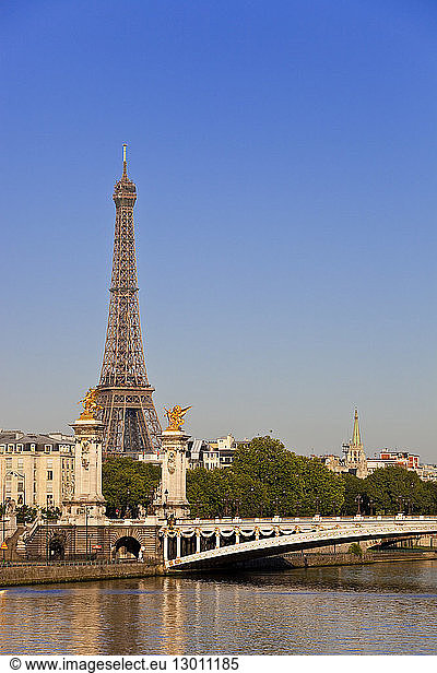 France  Paris  area listed as World Heritage by UNESCO  Seine riverbanks  Eiffel Tower