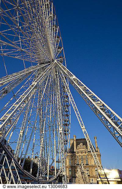 France  Paris  area listed as World Heritage by UNESCO  The Big Wheel and the Louvre museum (summer 2009)