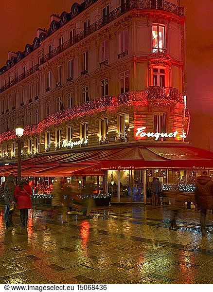 France  Paris  Fouquet's on Champs Elysees